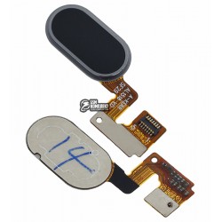 Шлейф для Meizu M3 Note, черный, кнопки меню, с компонентами, M681H/M681Q/M681C