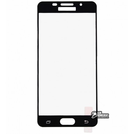 Загартоване захисне скло для Samsung A510 Galaxy A5 (2016), 0,26 mm 9H, 2.5D, чорне