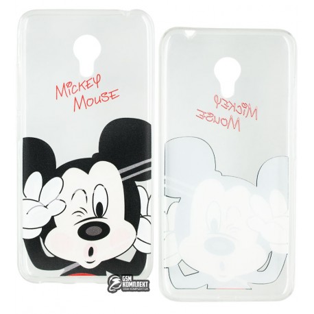Чехол защитный Disney Meizu M3/M3S, силиконовый, прозрачный, Mickey Mouse