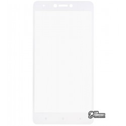Закаленное защитное стекло для Xiaomi Redmi Note 4X, 0,26 мм 9H, 2.5D, белое