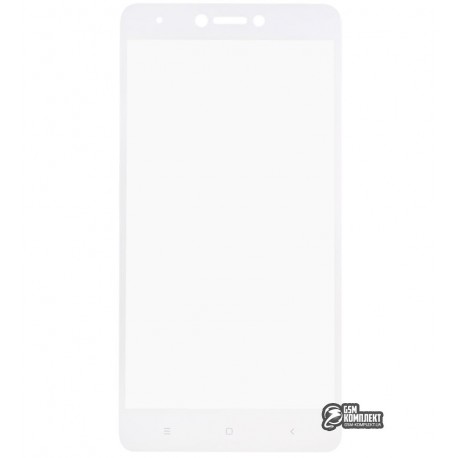 Загартоване захисне скло для Xiaomi Redmi Note 4X, 0,26 мм 9H, 2.5D, біле