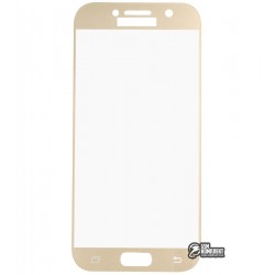 Загартоване захисне скло для Samsung A520 Galaxy A5 (2017), 3D, с закругленными углами, 0,26 мм 9H, Золоте