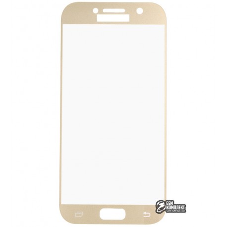 Закаленное защитное стекло для Samsung A520 Galaxy A5 (2017), 3D, с закругленными углами, 0,26 мм 9H, золотое Закаленное защитное стекло для Samsung A520 Galaxy A5 (2017), 3D, с закругленными углами, 0,26 мм 9H, золотое