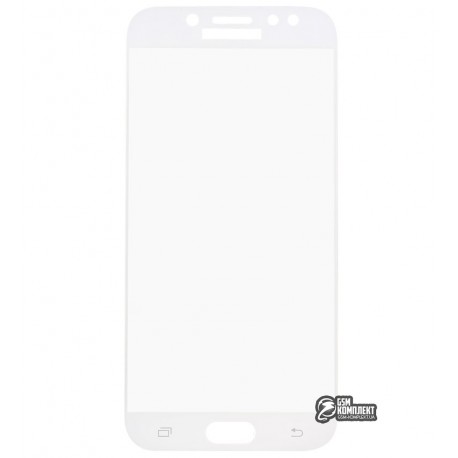 Закаленное защитное стекло для Samsung J730 Galaxy J7 (2017), 0,26 mm 9H, белое