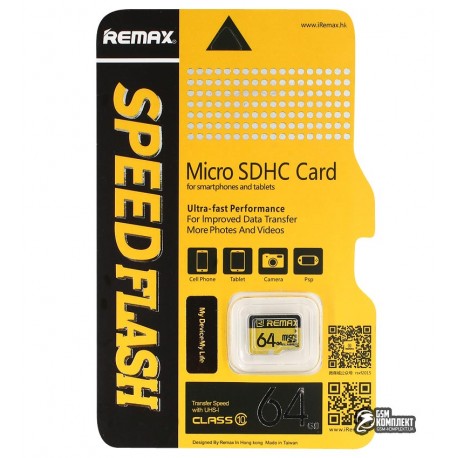 Карта памяти 64 GB microSD Remax Class 10