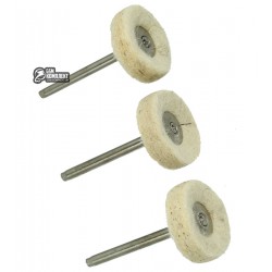 Набор полировочных кругов FIT, шерсть, 3шт