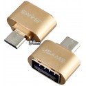 Переходник OTG, с USB (female) на Micro-USB (male), Usams OTG, US-SJ009
