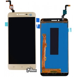 Дисплей для Lenovo A6020a40 Vibe K5, золотистый, с сенсорным экраном, #L5062H3G-FPC