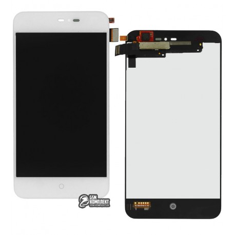 Дисплей для Meizu MX2, білий, з сенсорним екраном (дисплейний модуль)
