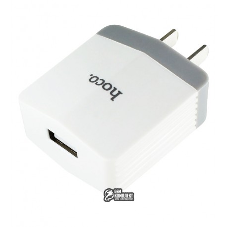 Сетевое зарядное устройство HOCO C13A 1USB 2,4A (Белый)
