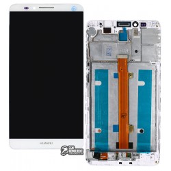 Дисплей для Huawei Ascend Mate 7, белый, с рамкой, с сенсорным экраном (дисплейный модуль) Дисплей для Huawei Ascend Mate 7, белый, с рамкой, с сенсорным экраном (дисплейный модуль)