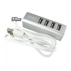 USB хаб HOCO HB1 4USB (Серебрянный)
