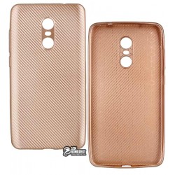 Чехол защитный для Xiaomi Redmi Note 4x, карбон, силиконовый, розовое золото