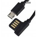 Кабель Micro-USB - USB, Remax Rayen RC-075mi, з кутовим USB