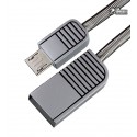 Кабель Micro-USB - USB, Remax Linyo RC-088m, в металлической оплетке