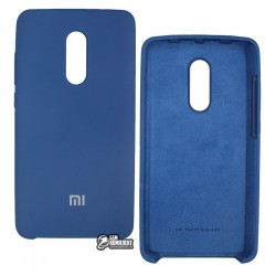 Чехол soft touch для Xiaomi Redmi Note 4X, силиконовый, синий