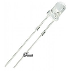 Светодиод 3мм КРАСНЫЙ прозрачный BRILLIANT VF:2.0-2.2V WL:620-625 IV:1000-1500 mcd