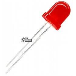 Светодиод 8 мм КРАСНЫЙ диффузный 8R4UD BRILLIANT