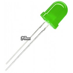 Светодиод 8 мм ЗЕЛЕНЫЙ диффузный 8G4UD BRILLIANT