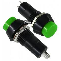 Кнопка питания круглая без фиксации PBS-11B ЗЕЛЕНАЯ (PB-305B)