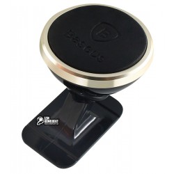 Автодержатель Baseus 360-degree Rotation Magnetic Mount Holder (Paste type) Gold (SUGENT-NT0V)