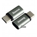 Переходник с Micro-USB (female) на Type-C (male), Baseus Sharp Adapter
