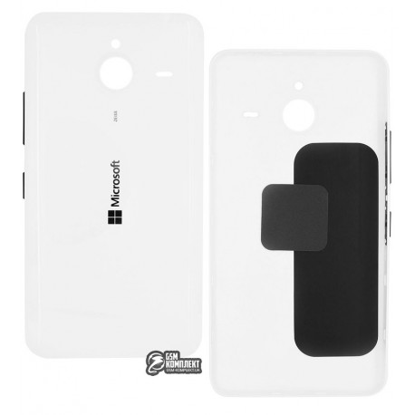 Задня панель корпусу для Microsoft (Nokia) 640 XL Lumia Dual SIM, біла, з боковими кнопками
