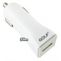 Автомобільний зарядний пристрій Golf GF-C1L, USB + Lightning кабель