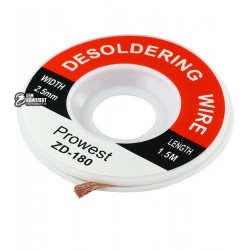 Лента-оплетка 2,5mm косичка для демонтажа ZD-180 длина 1,5м