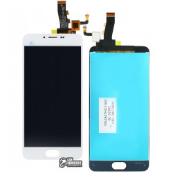 Дисплей для Meizu M5, белый, с сенсорным экраном, original (PRC)