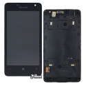 Дисплей для Microsoft (Nokia) 430 Lumia, чорний, з рамкою, з сенсорним екраном (дисплейний модуль)