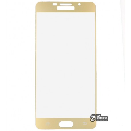 Закаленное защитное стекло для Samsung A710 Galaxy A7 2016 Duos, 0,26 мм 9H, золотое