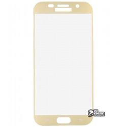 Закаленное защитное стекло для Samsung A720 Galaxy A7 (2017), 0,26 мм 9H, золотое