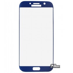 Закаленное защитное стекло для Samsung A720 Galaxy A7 (2017), 3D, с закругленными углами, 0,26 мм 9H, синее