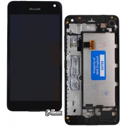 Дисплей для Nokia 650 Lumia, черный, с рамкой, с сенсорным экраном Дисплей для Nokia 650 Lumia, черный, с рамкой, с сенсорным экраном