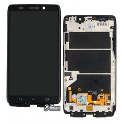 Дисплей для Motorola XT1080 Droid Ultra, чорний, с рамкой, з сенсорним екраном