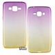 Чехол ультратонкий 2 COLOR для Samsung Galaxy G530 Grand Prime, G531, силиконовый, фиолетовый+золото