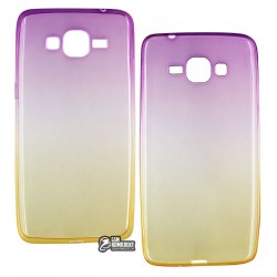 Чехол ультратонкий 2 COLOR для Samsung Galaxy G530 Grand Prime, G531, силиконовый, фиолетовый+золото Чехол ультратонкий 2 COLOR для Samsung Galaxy G530 Grand Prime, G531, силиконовый, фиолетовый+золото