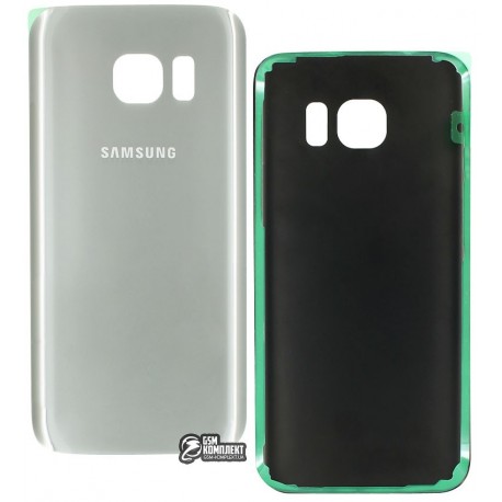 Задняя панель корпуса для Samsung G930F Galaxy S7, серебристая, original (PRC)