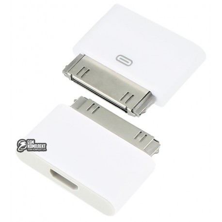 Адаптер micro-USB to 30 pin для Apple iPhone 2G, iPhone 3G, iPhone 3GS, iPhone 4, iPhone 4S; планшетів Apple iPad, iPad 2, iPad