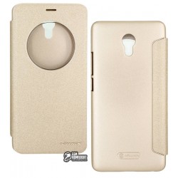 Чехол книжка Nillkin Sparkle для Meizu M5 Note, кожзам, золотая