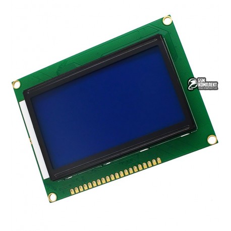 ЖК дисплей LCD12864 128х64 точки, синий фон, белое изображение ST7920