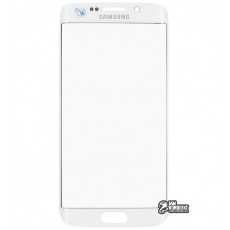 Скло корпусу для Samsung G925F Galaxy S6 EDGE, біле