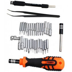 Набор инструментов JAKEMY JM-8160 29 бит, удлинитель 60мм, гибкий удлинитель 100мм, пинцет изогнутый ESD Набор инструментов JAKEMY JM-8160 29 бит, удлинитель 60мм, гибкий удлинитель 100мм, пинцет изогнутый ESD