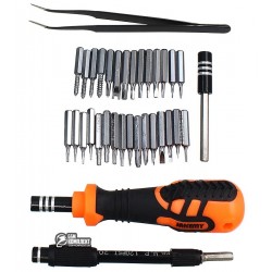 Набір інструментів JAKEMY JM-8159 30 біт, подовжувач 60мм, гнучкий подовжувач 100мм, пінцет вигнутий ESD