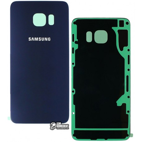 Задняя панель корпуса для Samsung G928 Galaxy S6 EDGE+, синяя, 2.5D, original (PRC)