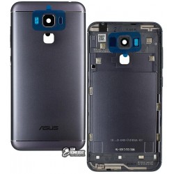 Задняя панель корпуса для Asus Zenfone 3 Max (ZC553KL) 5.5, черная, с боковыми кнопками