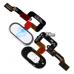 Шлейф для Meizu M3 Max, кнопки меню, белый