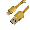 Кабель Lightning - USB, Remax Golden для iPhone 6/7/8, золотой