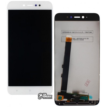 Дисплей для Xiaomi Redmi Note 5A, білий, з сенсорним екраном